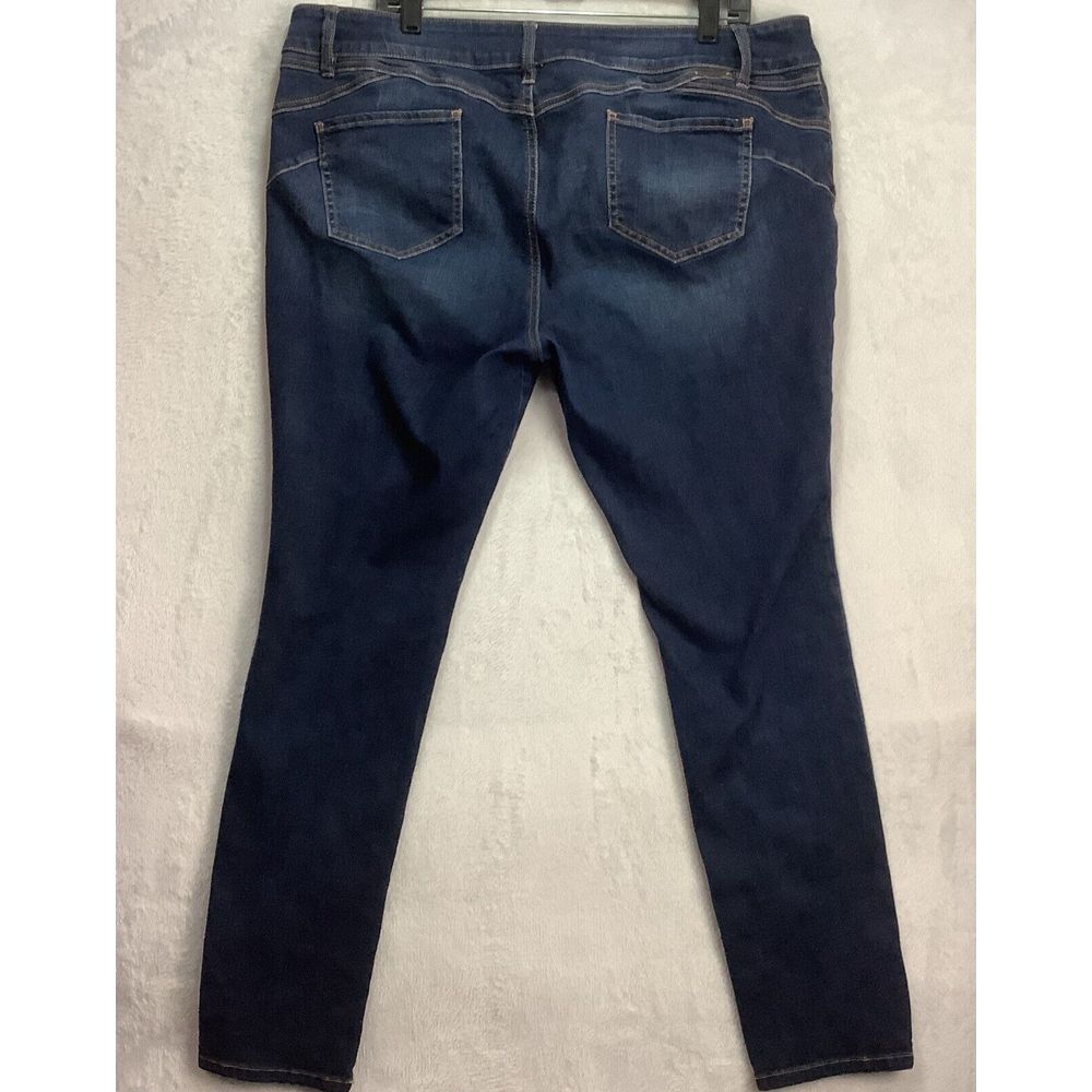 Soho Jeans Curve Creator Leggings Size 20 Stretch Blue midrise - Picture 3 of 9